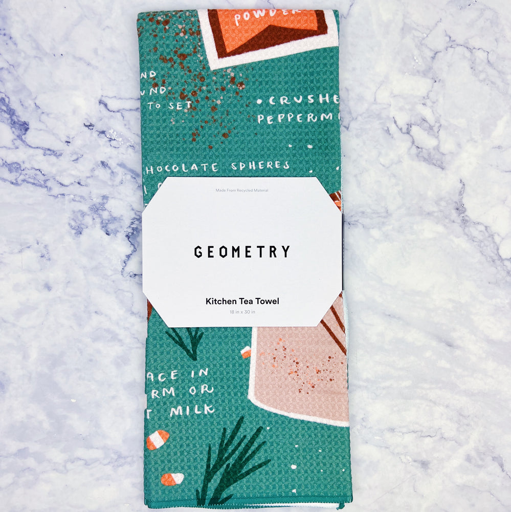 Festive Holiday Geometry Tea Towels