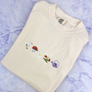 Embroidered Spring Garden Tee