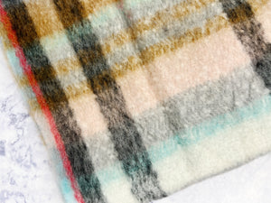 
                
                    Load image into Gallery viewer, Grey Plaid Blanket Scarf
                
            