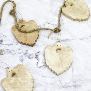 Wooden Ghost Garland
