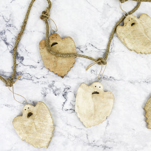 Wooden Ghost Garland