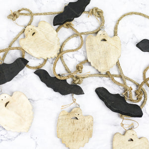 Wooden Ghost Garland