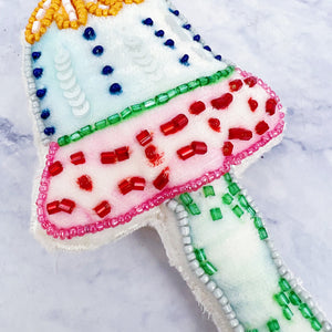 Beaded Mushroom Ornament