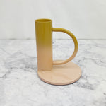 Peach & Mustard Ombre Taper Holder with Handle