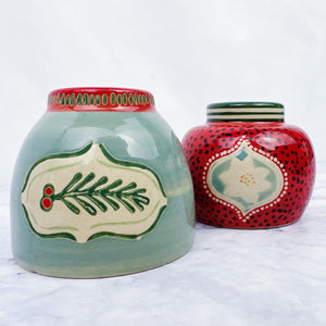 Holiday Folk Art Salt & Pepper Shakers