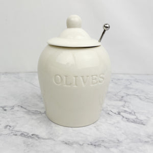Olive Jar with Spoon