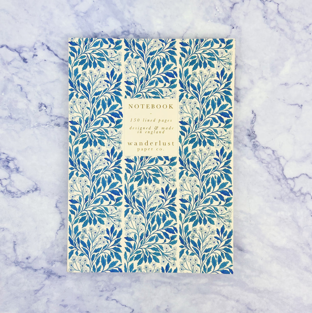 Blue Floral Notebook