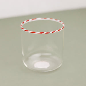 Striped Rim Holiday Glassware