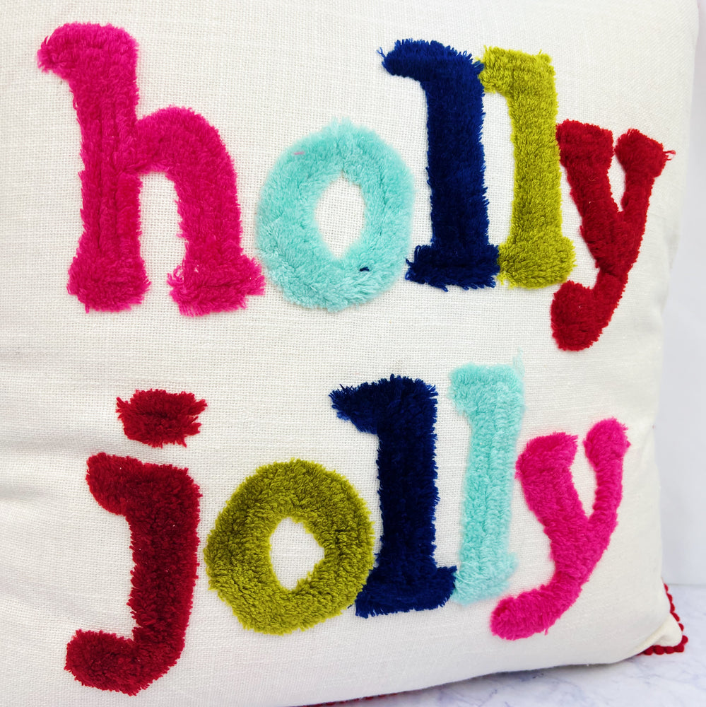 Holly Jolly Holiday Pillow