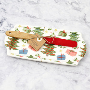 Christmas Tree Everything Dish with Spatula