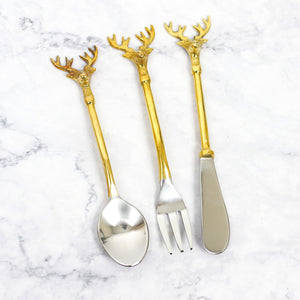 Brass Reindeer Cutlery