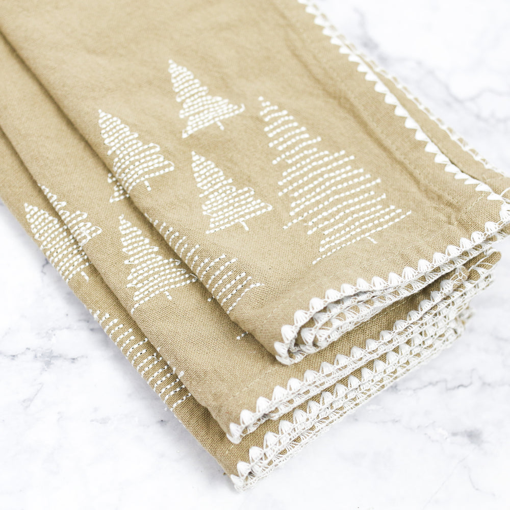 
                
                    Load image into Gallery viewer, Needlepoint Christmas Tree Cloth Napkins
                
            