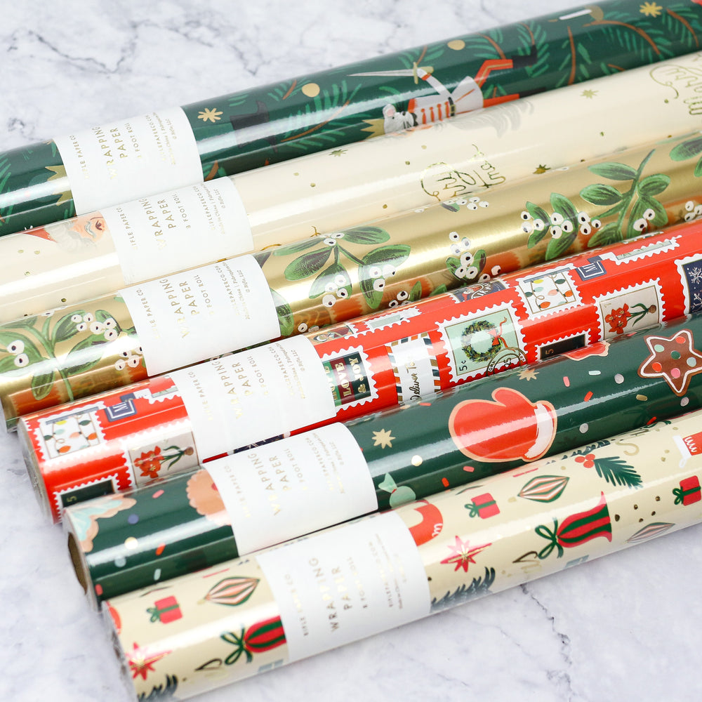 Holiday Stamps Wrapping Paper