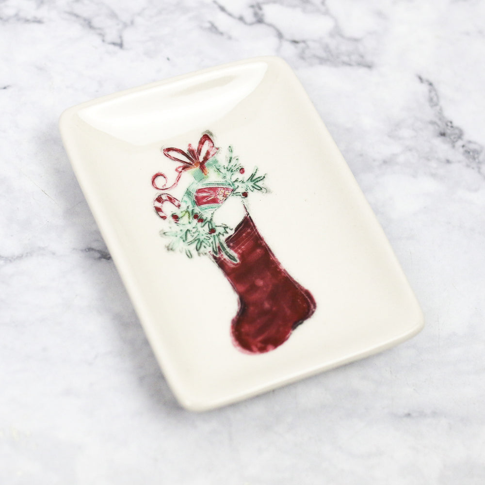 Whimsical Holiday Stoneware Dish