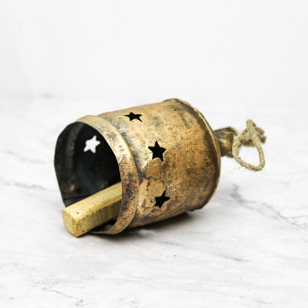 
                
                    Load image into Gallery viewer, Distressed Metal and Wood Bell
                
            