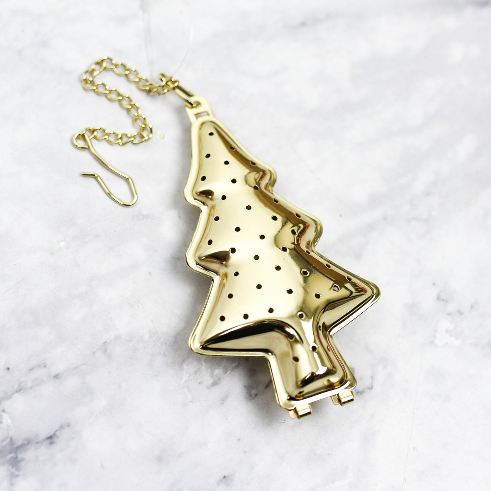 
                
                    Load image into Gallery viewer, Christmas Tree Gold Tea Infuser
                
            