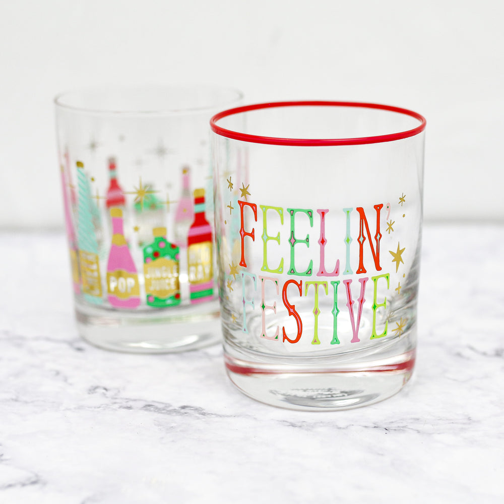 Whimsical Holiday Cocktail Glass
