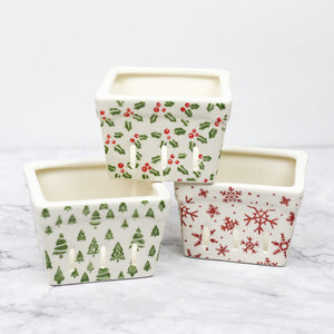 Holiday Ceramic Berry Basket