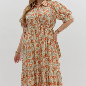 Floral Print Button Dress