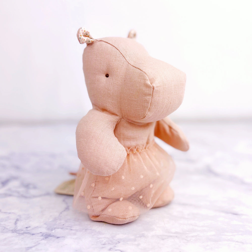 Small Rose Hippo with Skirt