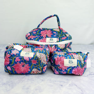 Seascape Quilted Cosmetic Bag