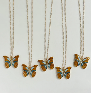
                
                    Load image into Gallery viewer, Blue Butterfly Necklace
                
            