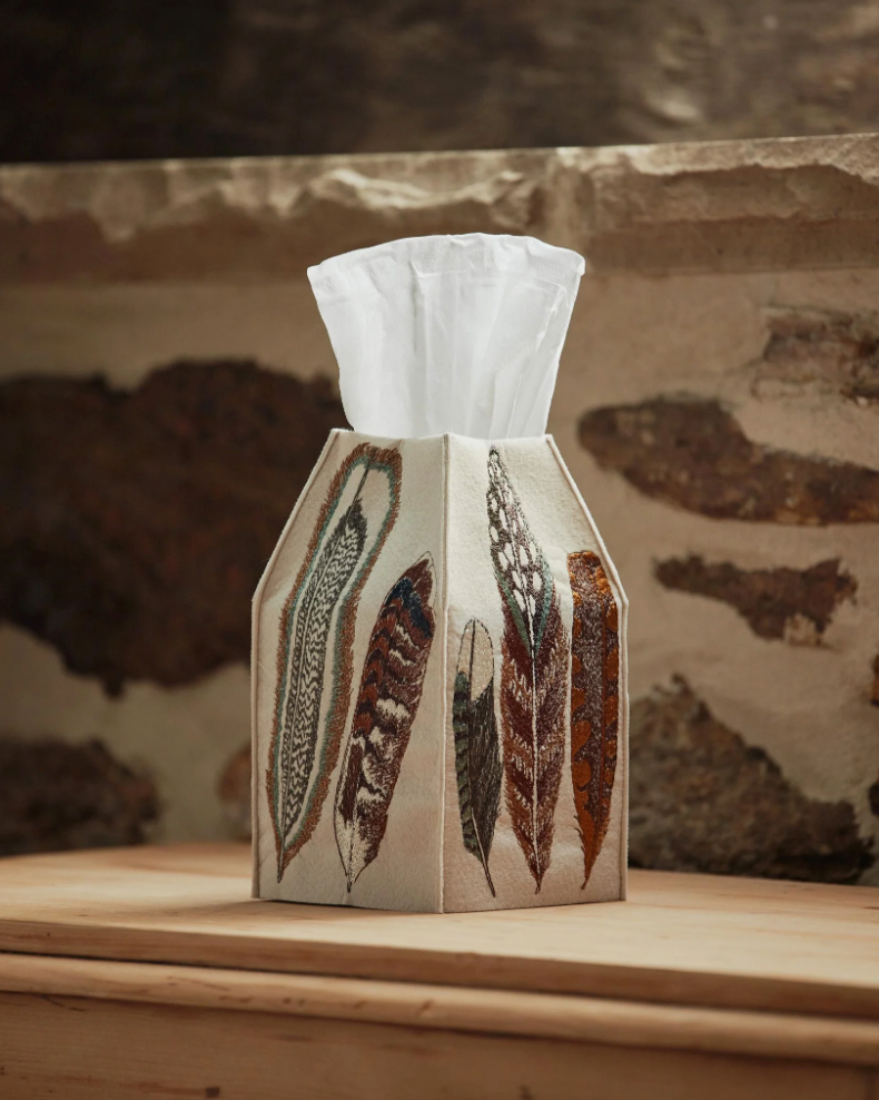 Feathers Tissue Box Cover