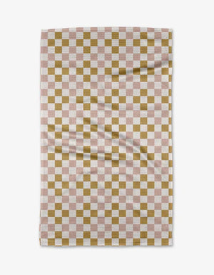 Spring Checkers Recycled Tea Towel