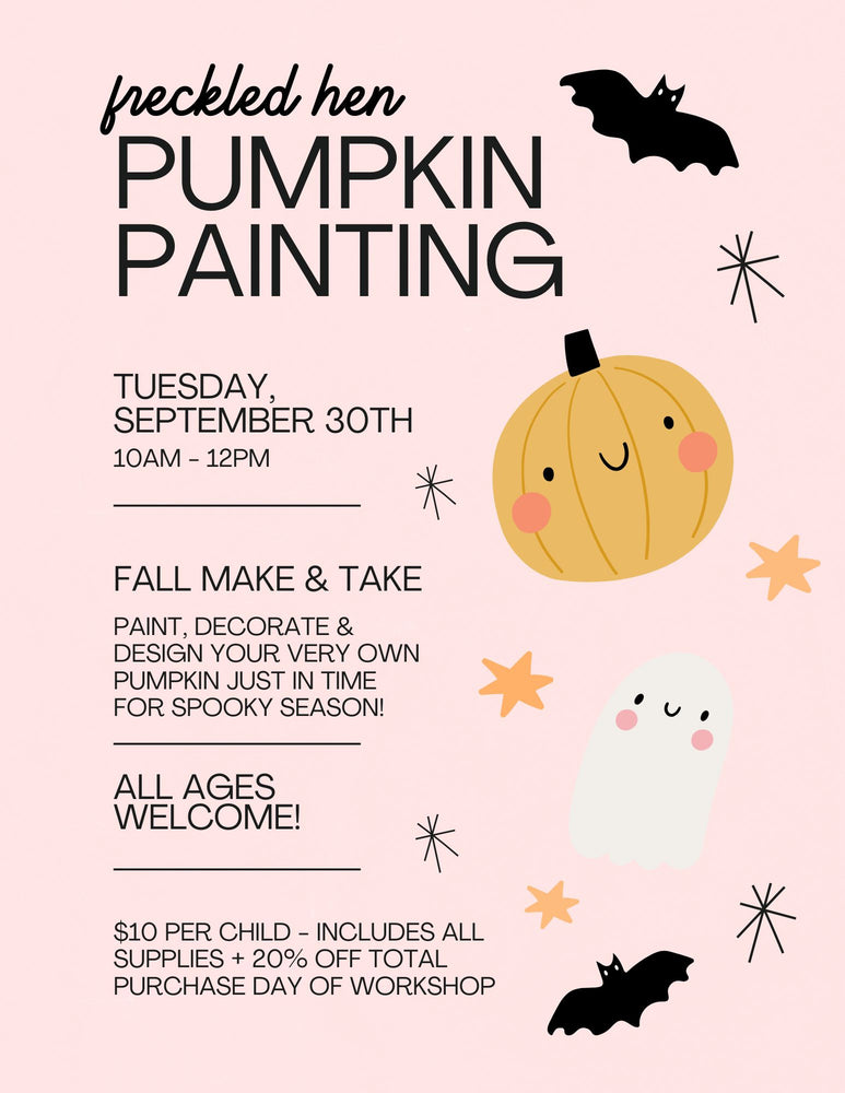 Pumpkin Painting Make & Take: SEPT 30TH