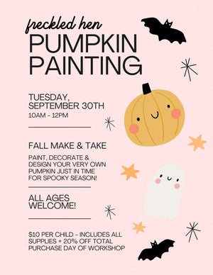 Pumpkin Painting Make & Take: SEPT 30TH
