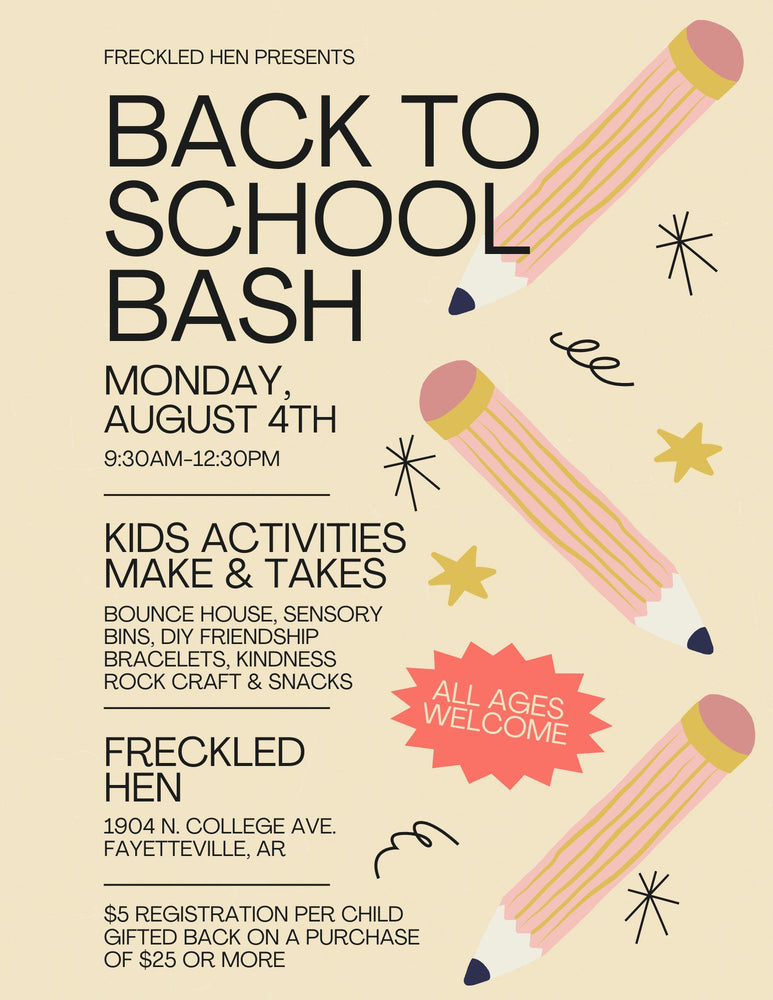 Back to School Bash: AUG 4TH