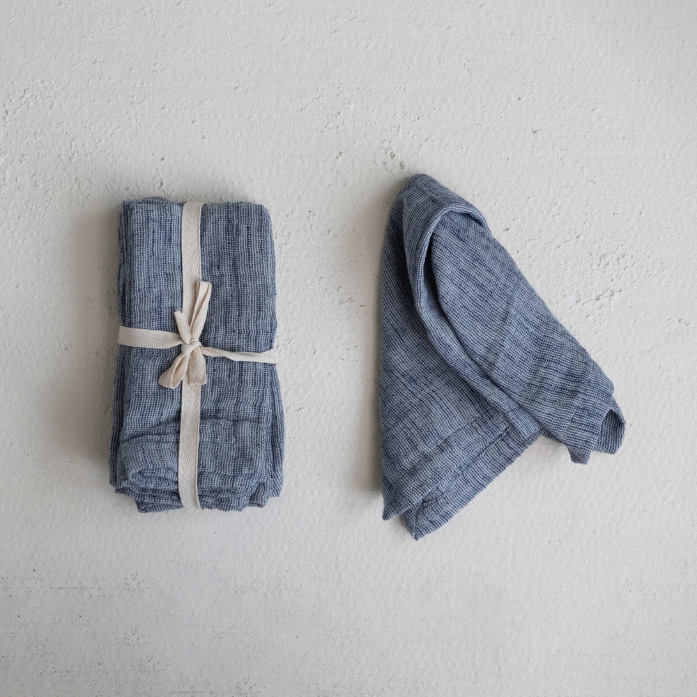 
                
                    Load image into Gallery viewer, Chambray Linen Napkin Set
                
            