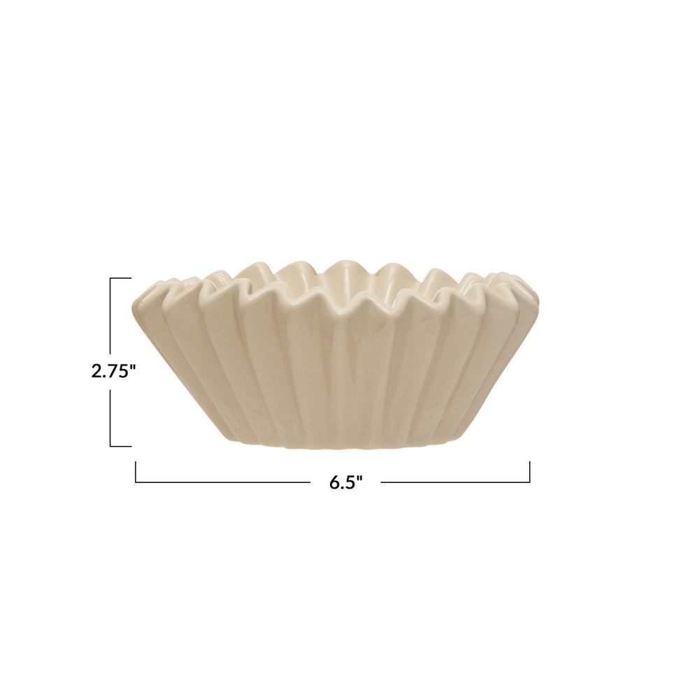 Fluted Porcelain Bowl