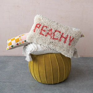 Peachy Wool Lumbar Pillow
