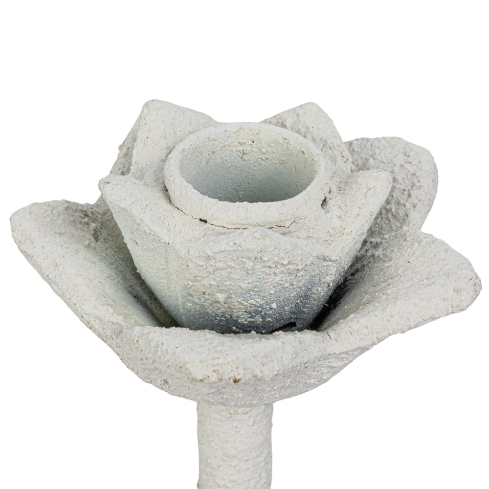 Cast Iron Flower Candle Stick Holder