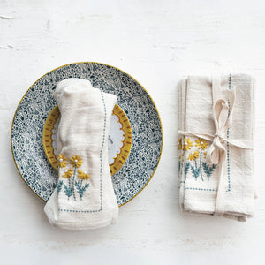 Fleurs and French Knots Napkin Set