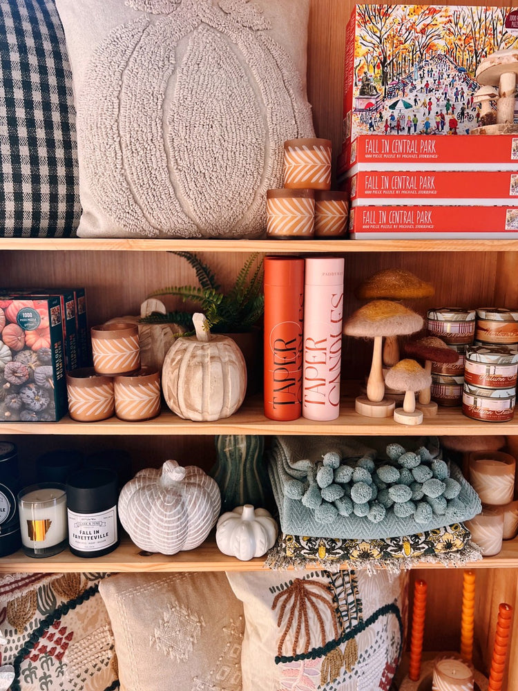 Whitewashed Ceramic Pumpkin