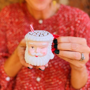 Vintage Santa Mug Ornament