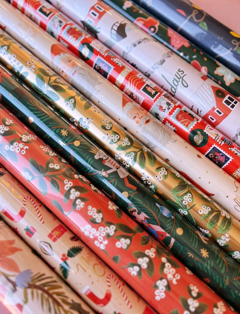 Holiday Stamps Wrapping Paper