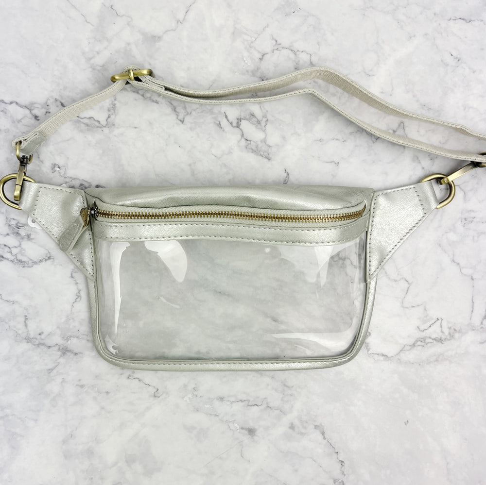 Silver Clear Sling Bag