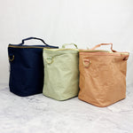 Earth Toned Linen Lunch Bag