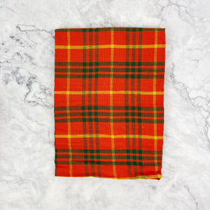 Orange Plaid Dish Towel