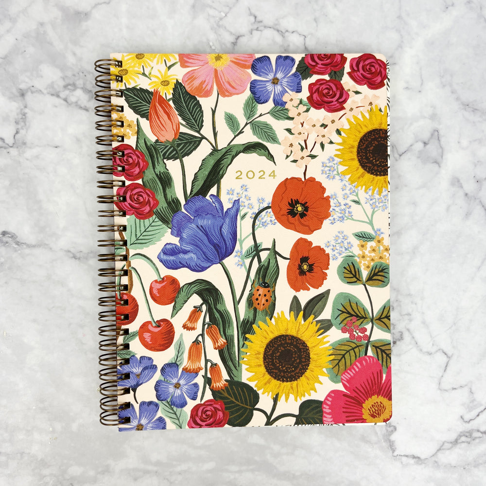 2024 Floral Spiral Planner