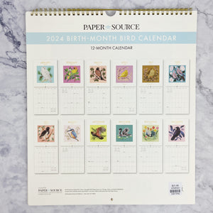 2024 Birth-Month Bird Calendar