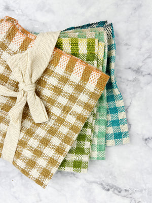 
                
                    Load image into Gallery viewer, Gingham Cotton Napkin Set
                
            
