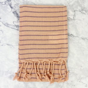 Turkish Tea Towels with Stripes and Fringe