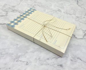 Gingham Busy Bee Notepad
