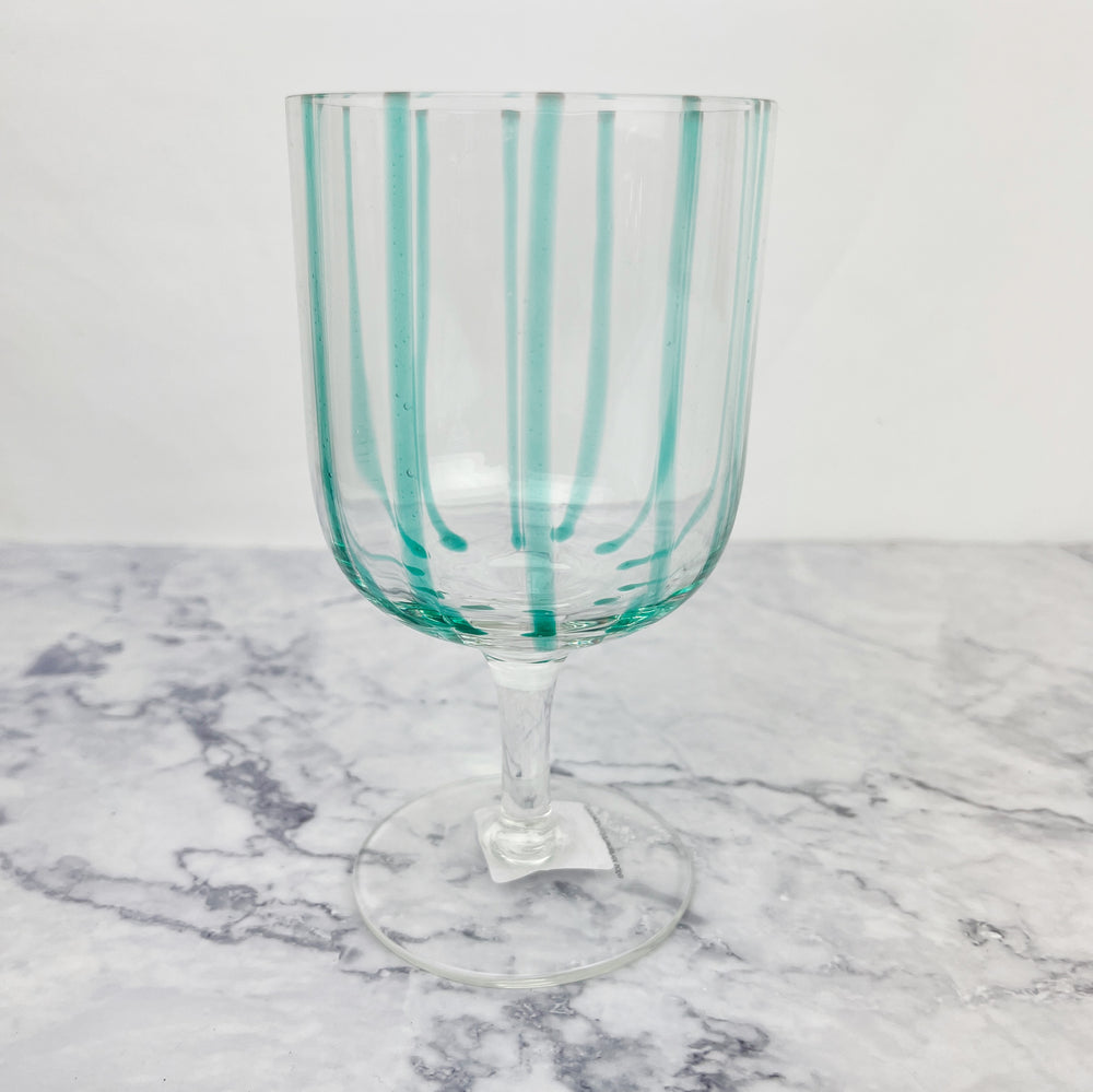 
                
                    Load image into Gallery viewer, Striped Glass Wine Glasses
                
            