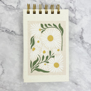 Abstract Floral Spiral Notepad w/Pen