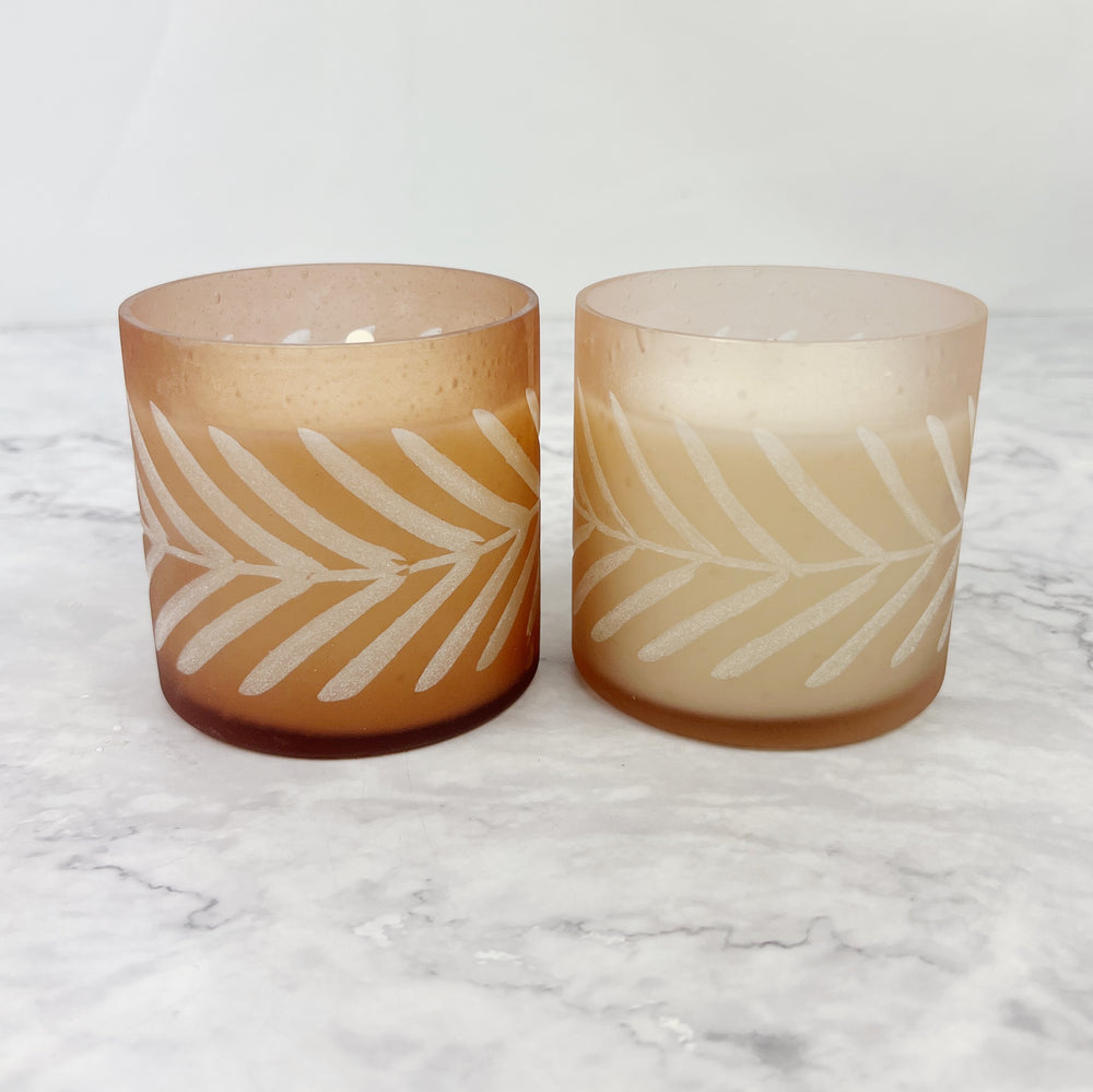 Fall Frosted Glass Candle